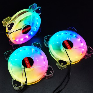 Quạt Tản Nhiệt, Fan Coolmoon K5 Led RGB Trong Suốt - 6 Pin Kết Nối Hub