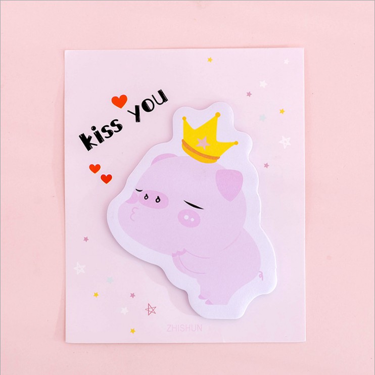 Giấy note (sticky note) hình heo hồng dễ thương