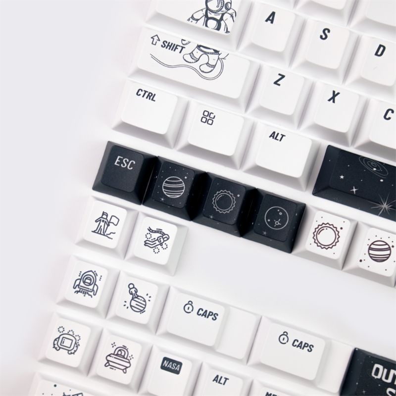 Keycap cherry cho bàn phím cơ Outer Space 127 nút - tặng kèm keypuller