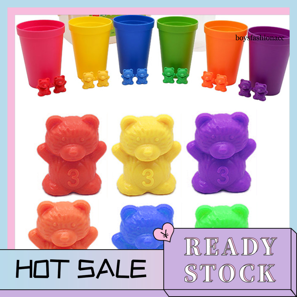 Bộ Đồ Chơi Tập Đếm Bằng Nhựa Hình Gấu Dễ Thương Cho Bé