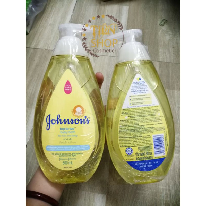 Sữa tắm gội Johnsons baby 500ml Thái