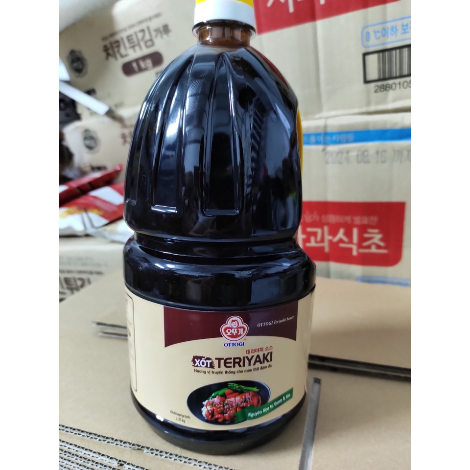 Sốt teriyaki ottogi hàn quốc 2.25kg can to cho nhà hàng - 데리야끼 소스