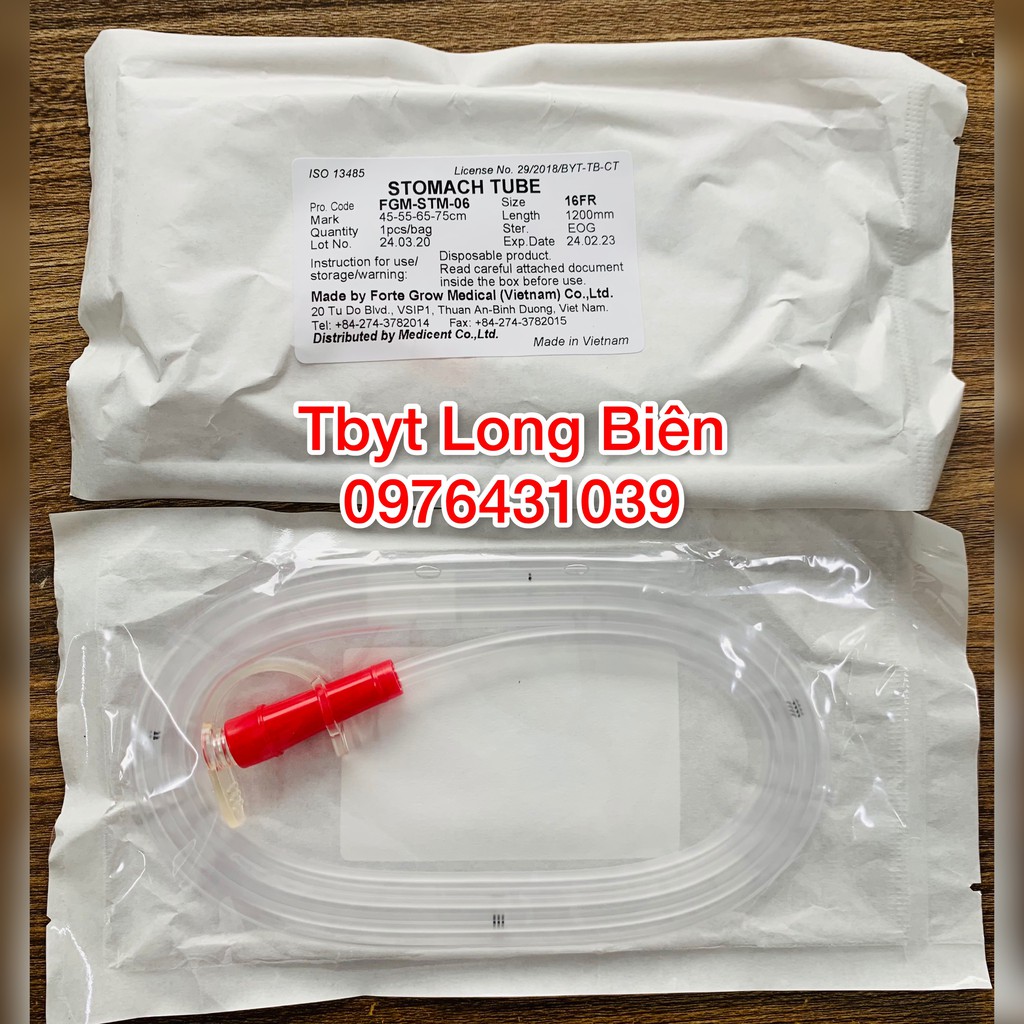 Chính hãng Dây xông ăn người lớn STOMACH TUBE số 16fr và 18fr