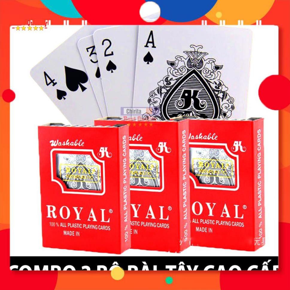 Combo 3 Bộ Bài Tây ROYAL LOẠI XỊN - Xuất Xứ Đài Loan