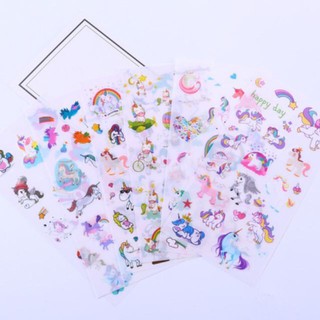 Set 6 tấm sticker dán Kỳ Lân Unicorn