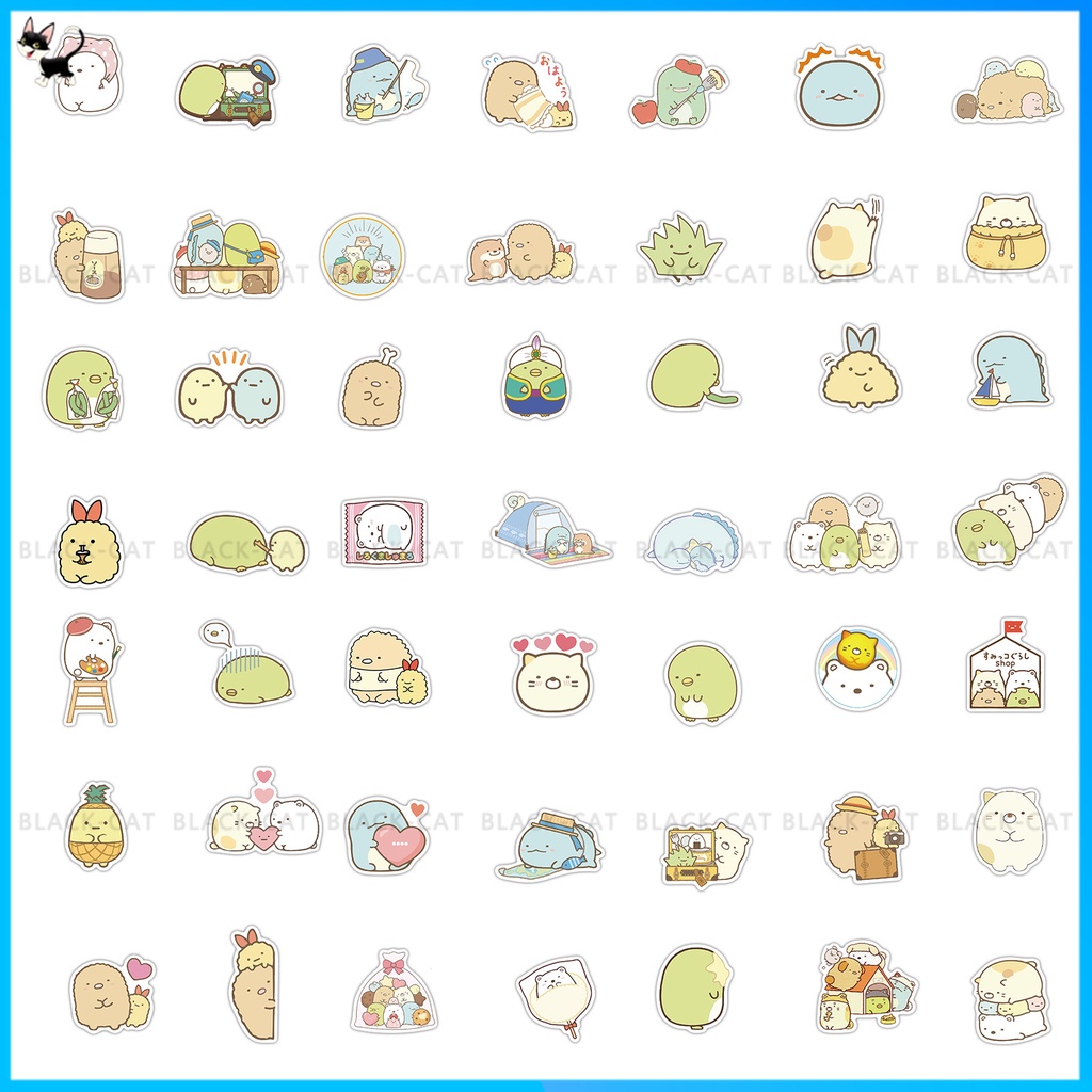 Miếng Dán Trang Trí Máy Tính/Vali/Laptop Chống Thấm Nước Họa Tiết Hoạt Hình Sumikkogurashi