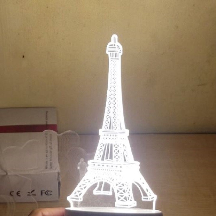 Đèn ngủ 3D trang trí hình tháp Eiffel