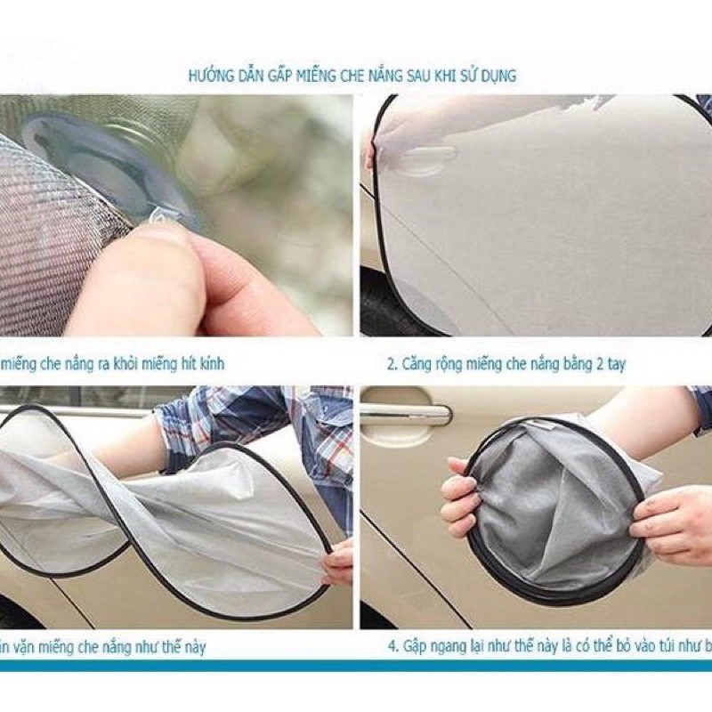 Ivn010 BỘ CHẮN NẮNG Ô TÔ 2 MIẾNG chống nóng oi bức cho xe hơi ngăn tia uv