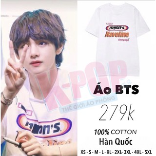 B.T.S Áo phông không cổ ngắn tay