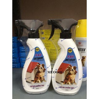 [Mã PET50K giảm 8% - tối đa 50K đơn 250K] Xịt Khử Mùi Chuồng Trại vệ sinh chuồng trại Fay Deodor 350ml - 600ml MEOGOG