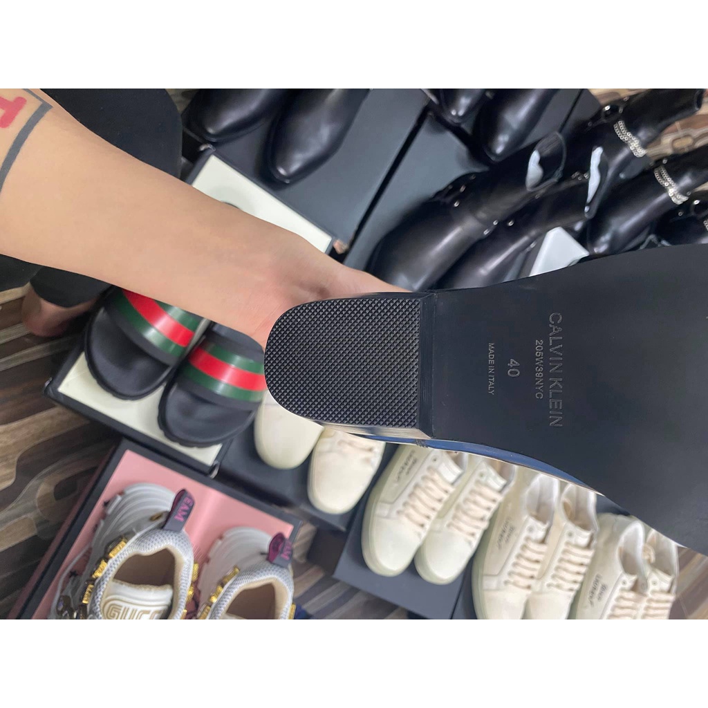 Giày chelsea boots ck205 Sơn Tùng MTP full box trắng xanh