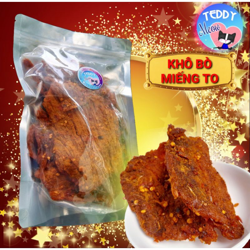Teddy Meow - Khô Bò Miếng To Nguyên Chất Daklak 100% Nhà Làm, mềm ngon đặc biệt, chất lượng (Túi zip 250gr - 500gr) | BigBuy360 - bigbuy360.vn