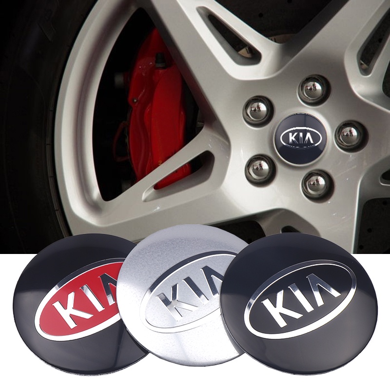 Set 4 Miếng Dán Trang Trí Trục Bánh Xe 56mm Cho KIA Cerato Sportage K2 K3 K5