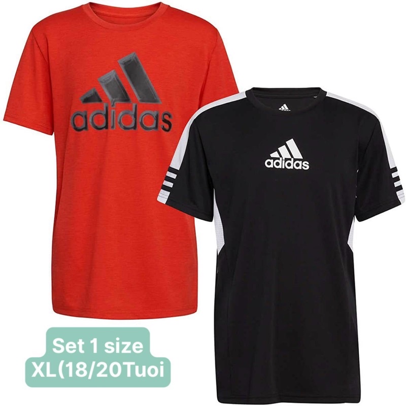 SET 2 ÁO THUN THỂ THAO ADIDAS YOUTH BOY’S 2-PACK PERFORMANCE TEES SIZE XL