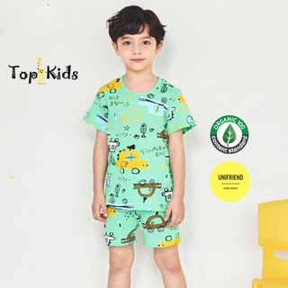 Bộ đồ COTTON giấy cao cấp, bé trai, bé gái - Unifriend Hàn Quốc -bộ cộc tay, từ 10- 60kg, Topkid_vietnam