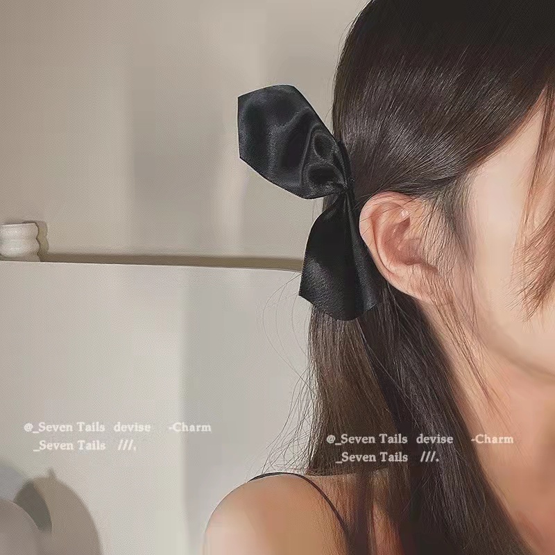 Bộ Kẹp Tóc Nơ Vải Nhung Thời Trang Hàn Quốc Dành Cho Nữ