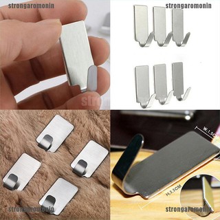 Set 6 Thanh Inox Vuông Dán Tường Treo Đồ Tiện Dụng
