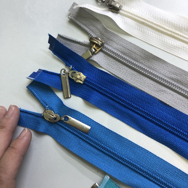 Dây Kéo Áo Khoác Nilon Đầu Khoá Kéo Kim Loại Số 5 Nhiều Cỡ TVK/YKK Các Màu Hàng Công Ty