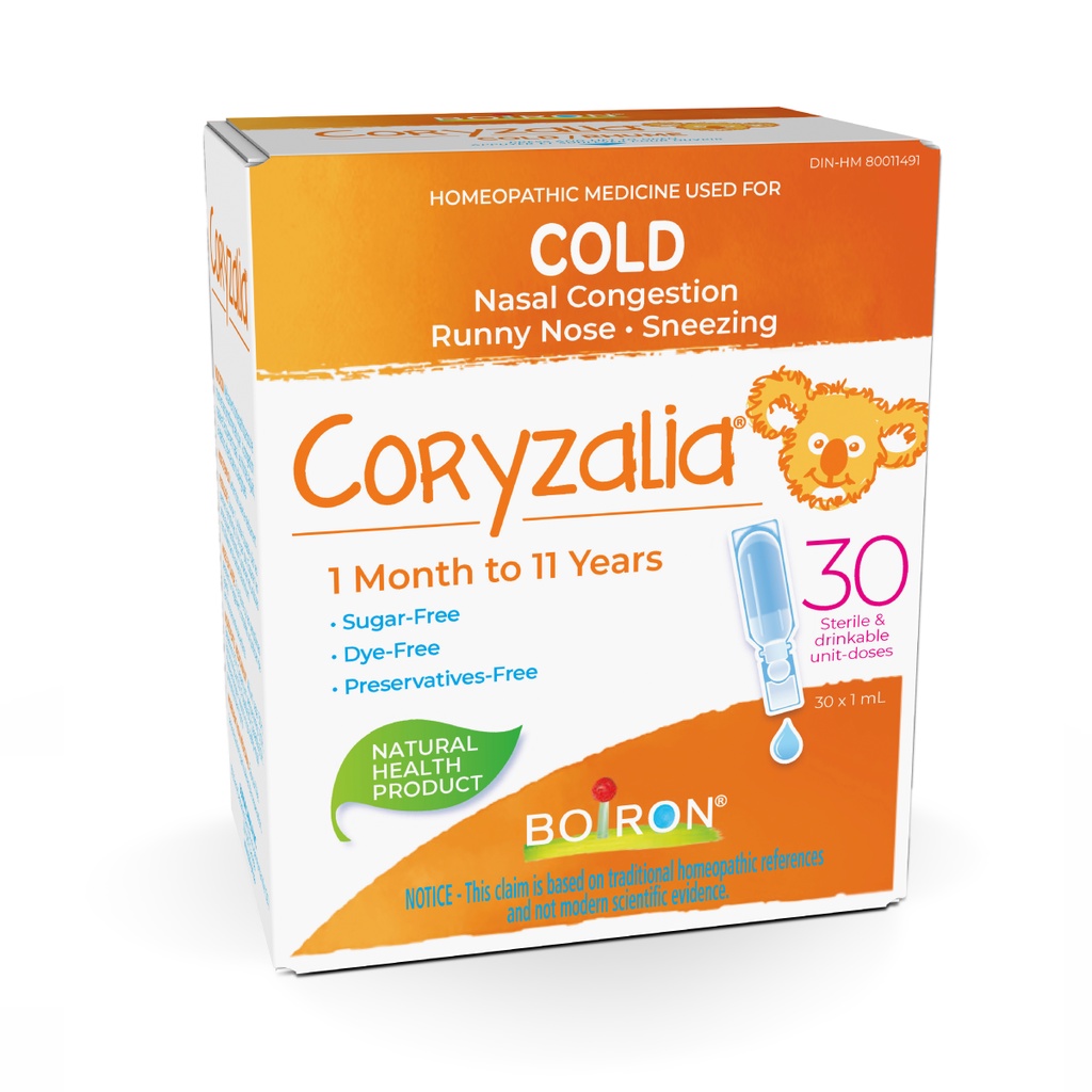 Muối uống vi lượng đồng căn Boiron Coryzalia/Coldcalm Canada 30 tép Mamababyvn