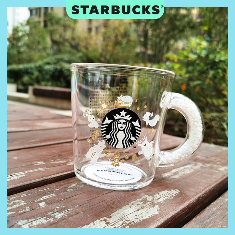 Cốc ly STARBUCKS thủy tinh trong suốt đổi màu dung tích 355ml