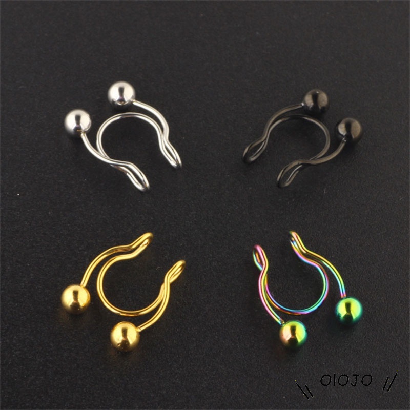 1 Khuyên Mũi Bằng Thép Không Gỉ Hình Sừng Hươu Thời Trang Cho Nữ