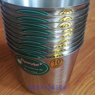 Ly Inox Làm Đá 10cm Cở Lớn- Bộ 10 cái