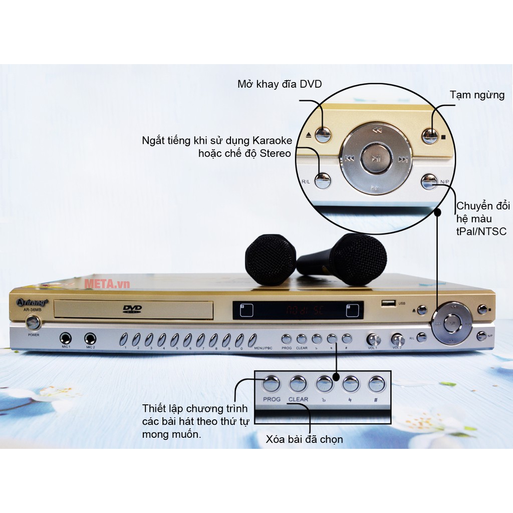 Đầu karaoke 5 số Arirang DVD AR-36MB