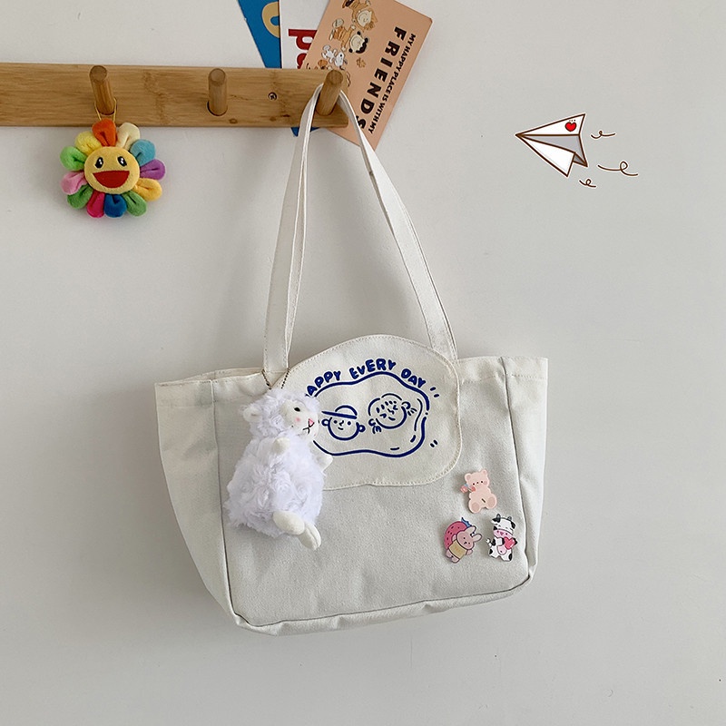 Túi Tote đeo chéo vải canvas đẹp cao cấp unisex đẹp đi học đi chơi thời trang