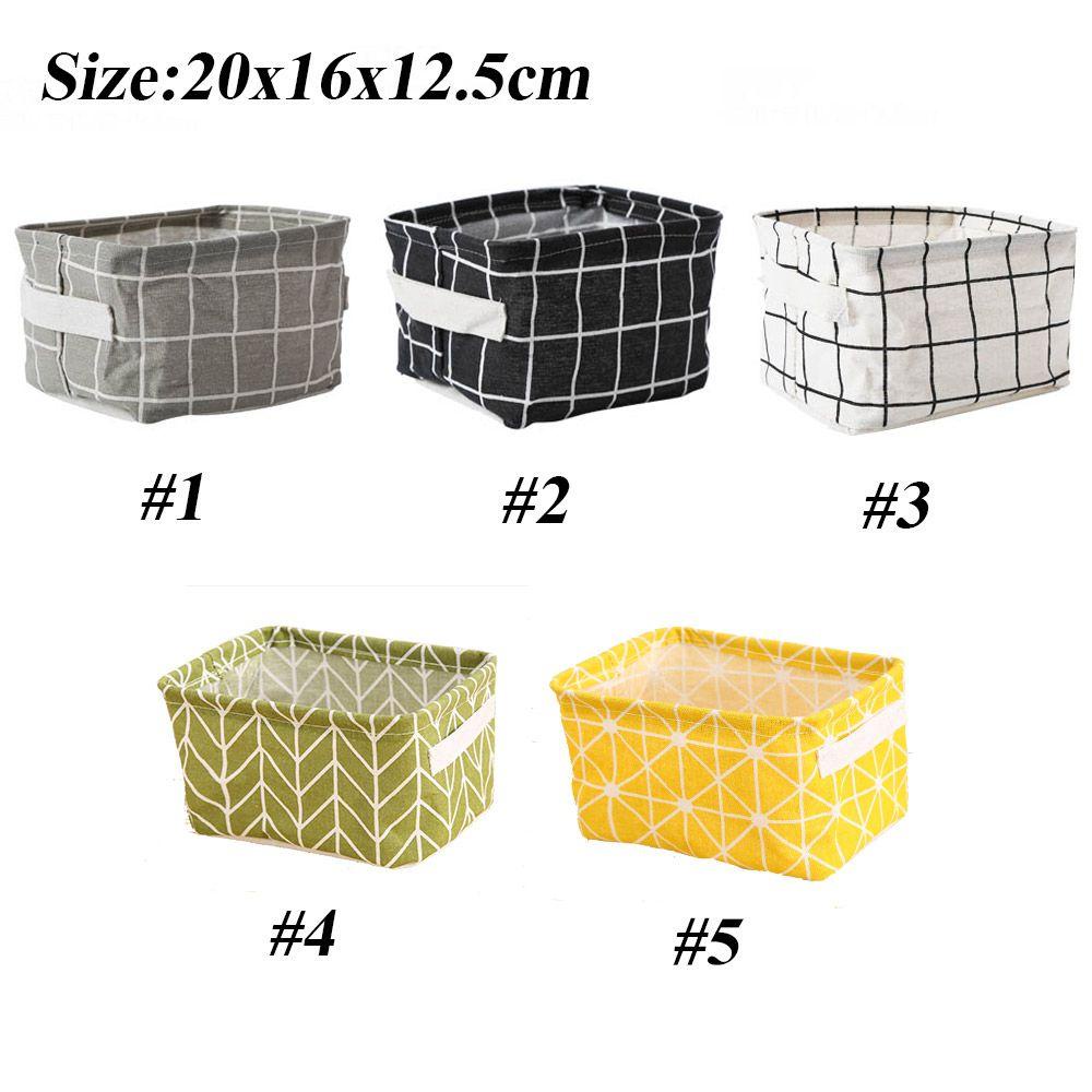 Giỏ Vải Cotton Chống Nước Hình Chữ Nhật Dùng Đựng Đồ Dùng Mới