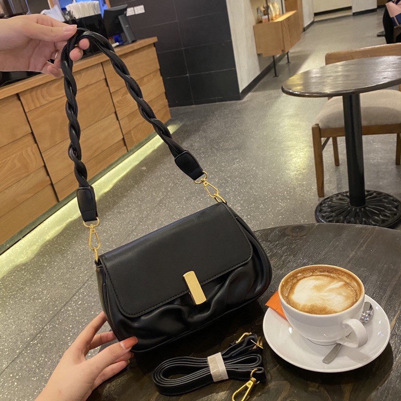 [Mã WAST10K giảm 10K đơn bất kỳ] Túi kẹp nách quai xoắn + dây đeo chéo