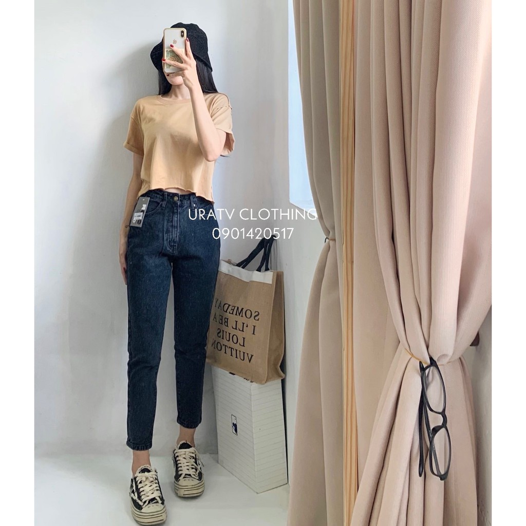 [FREESHIP] Áo croptop tay ngắn gấp line F21 155