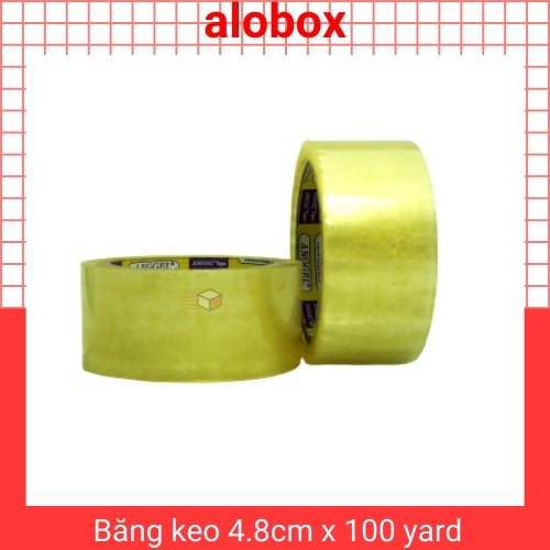 1 cuồn Băng Dính Đóng Hàng Siêu Chắc, Băng keo Trong Đóng hàng Kích thước 4.8cmx100y giao hỏa tốc - Alobox