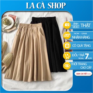 [SIÊU HOT] Chân váy kaki form dài qua gối (63cm)