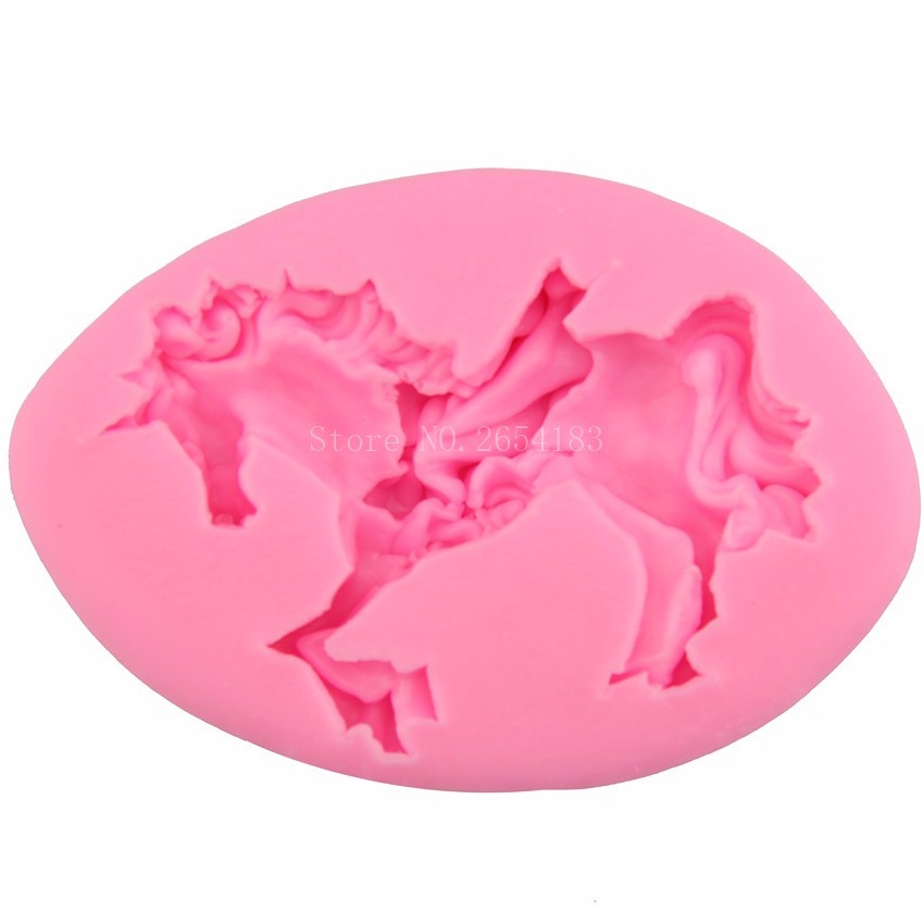 Khuôn Silicone Tạo Hình Làm Bánh Kẹo Hình Ngựa Gỗ 3D FQ3019
