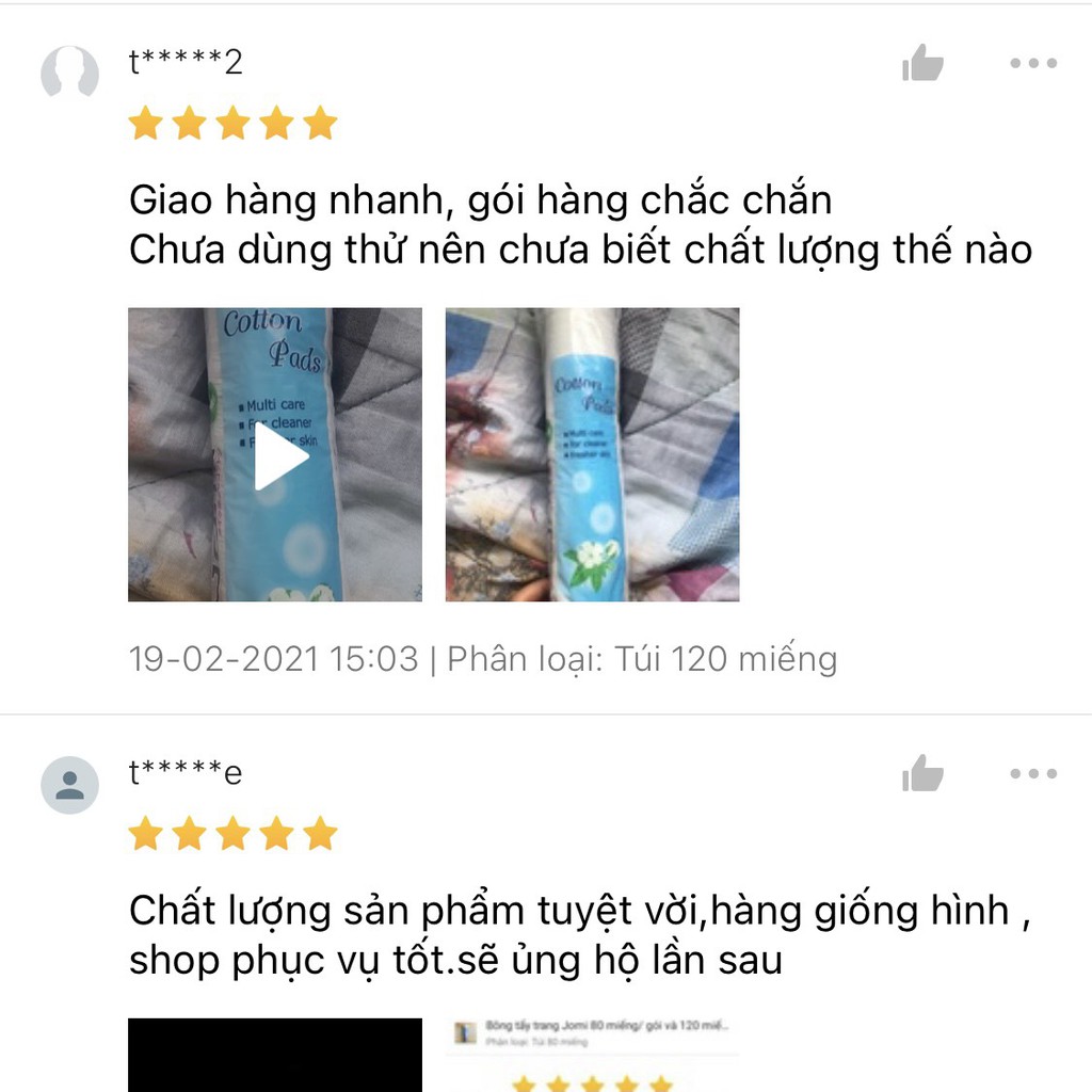 Bông tẩy trang Jomi Cotton Pads Nhật Bản cao cấp 80 miếng và 120 miếng, cấu trúc siêu thấm, siêu mềm mịn, thông thoáng