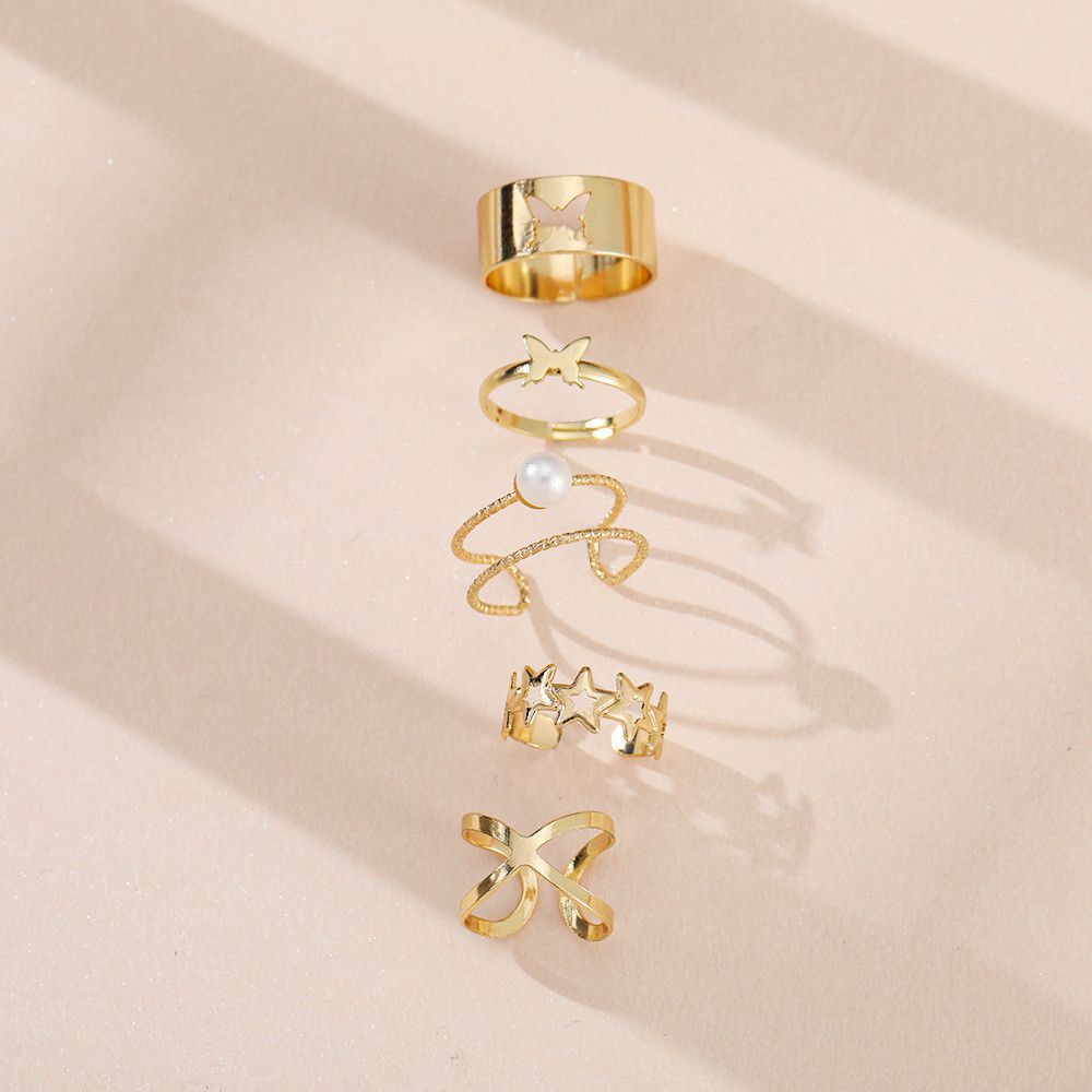 Set 5 nhẫn đeo tay thời trang cá tính cho nữ