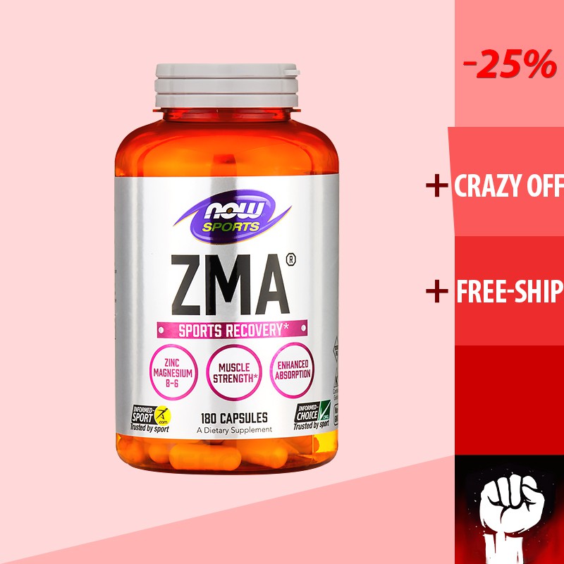 NOW ZMA | Phục Hồi Cơ Bắp Khi Ngủ Now ZMA 180 Viên - Chính Hãng