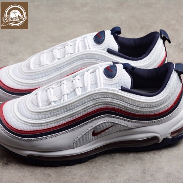 XẢ KHO NEW- | Bán Chạy | Giầy AIR MAX 97 trắng viền đỏ thể thao, thời trang sneakers nam nữ đi chơi phố KHO Xịn Nhẩt ✭ '