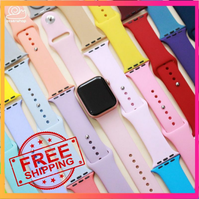 ⚡FREE SHIP⚡Dây cao su đồng hồ Apple Watch cao su chống bẩn size 38/40/42/44mm