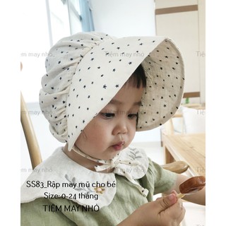 SS84_Rập giấy may mũ bonet cho bé