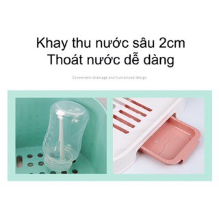 Giá Úp Bình Sữa Có Nắp Đậy NURSING nhựa PP cao cấp