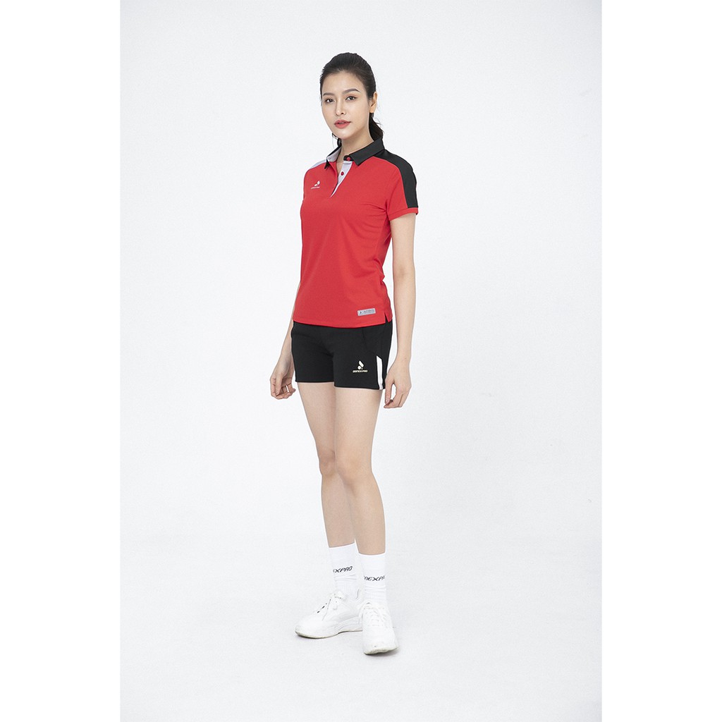 Áo thể thao nữ AC-3634 DONEXPRO Đỏ phối đen