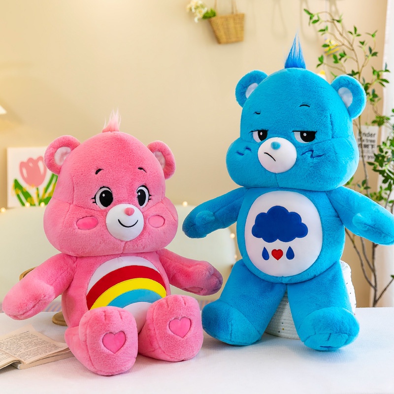 Mới Gấu Nhồi Bông Màu Cầu Vồng / Xanh Dương / Tím / Hồng Xinh Xắn Trang Trí Nhà Cửa