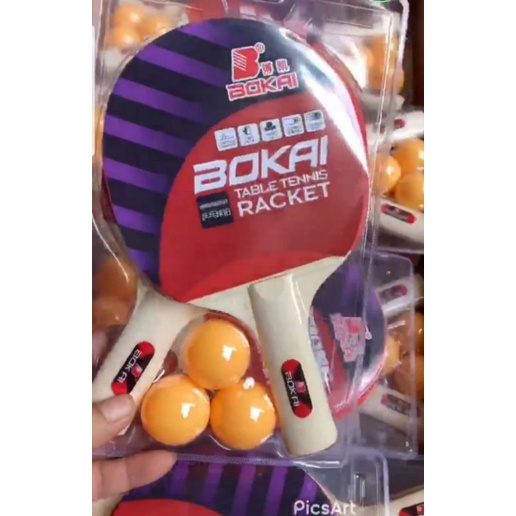 Bộ 2 vợt bóng bàn BOKAI BK 16 -Tặng kèm 3 quả bóng ( Hàng đẹp )
