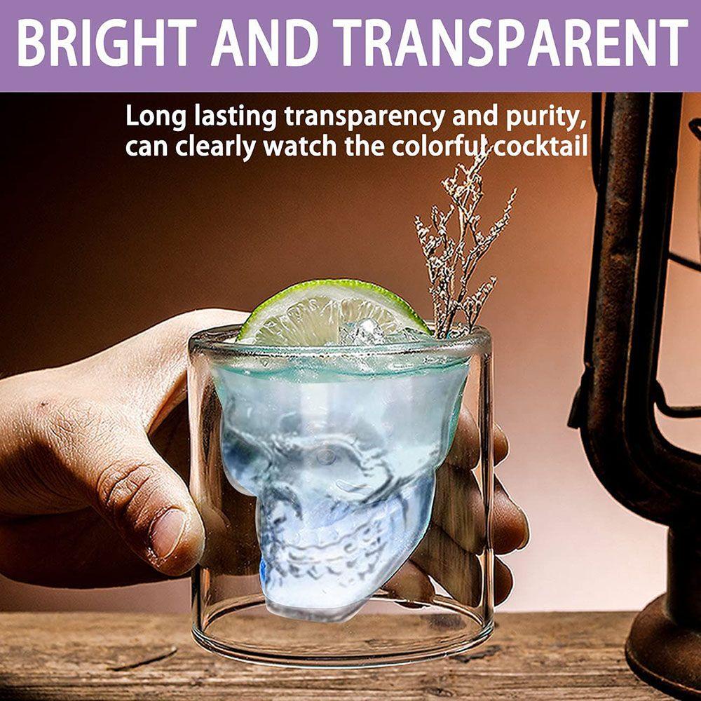 Ly Uống Rượu Cocktail Hình Đầu Lâu Độc Đáo Trang Trí Tiệc Halloween