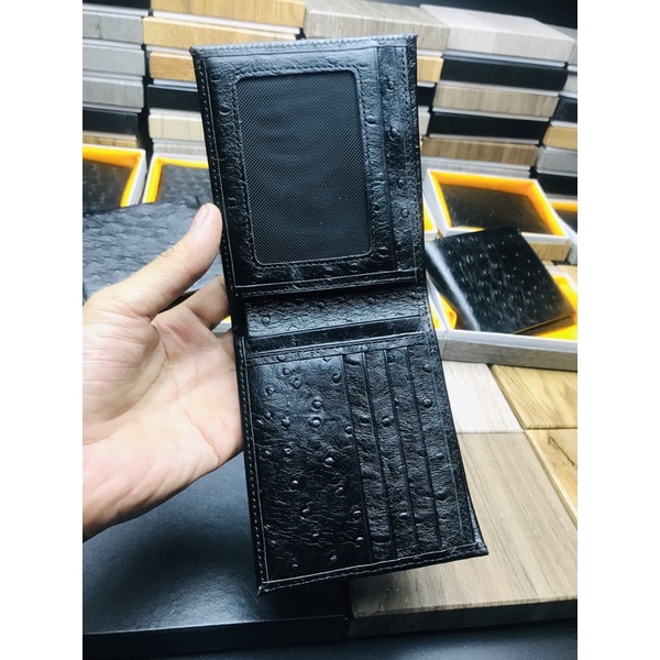 ví da bò dập vân đà điểu cao cấp( bảo hành da 2 năm)