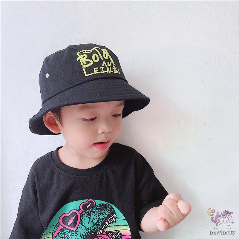 Mũ xô in chữ thời trang Hàn Quốc cho trẻ em