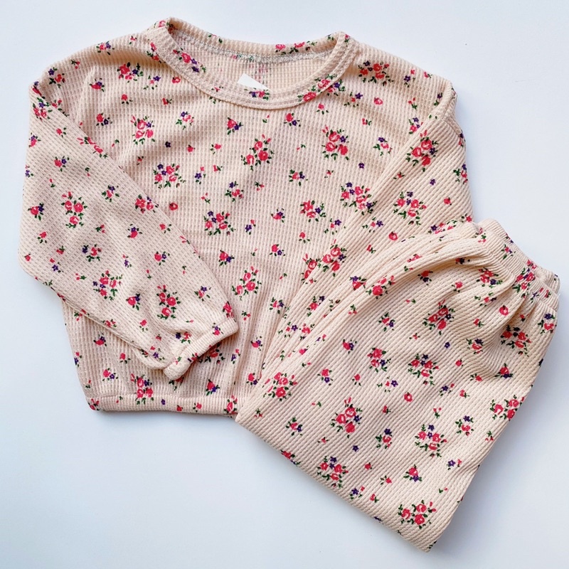 Bộ thu đông cho bé Dewkids, Đồ bộ cho bé vải tổ ong cao cấp