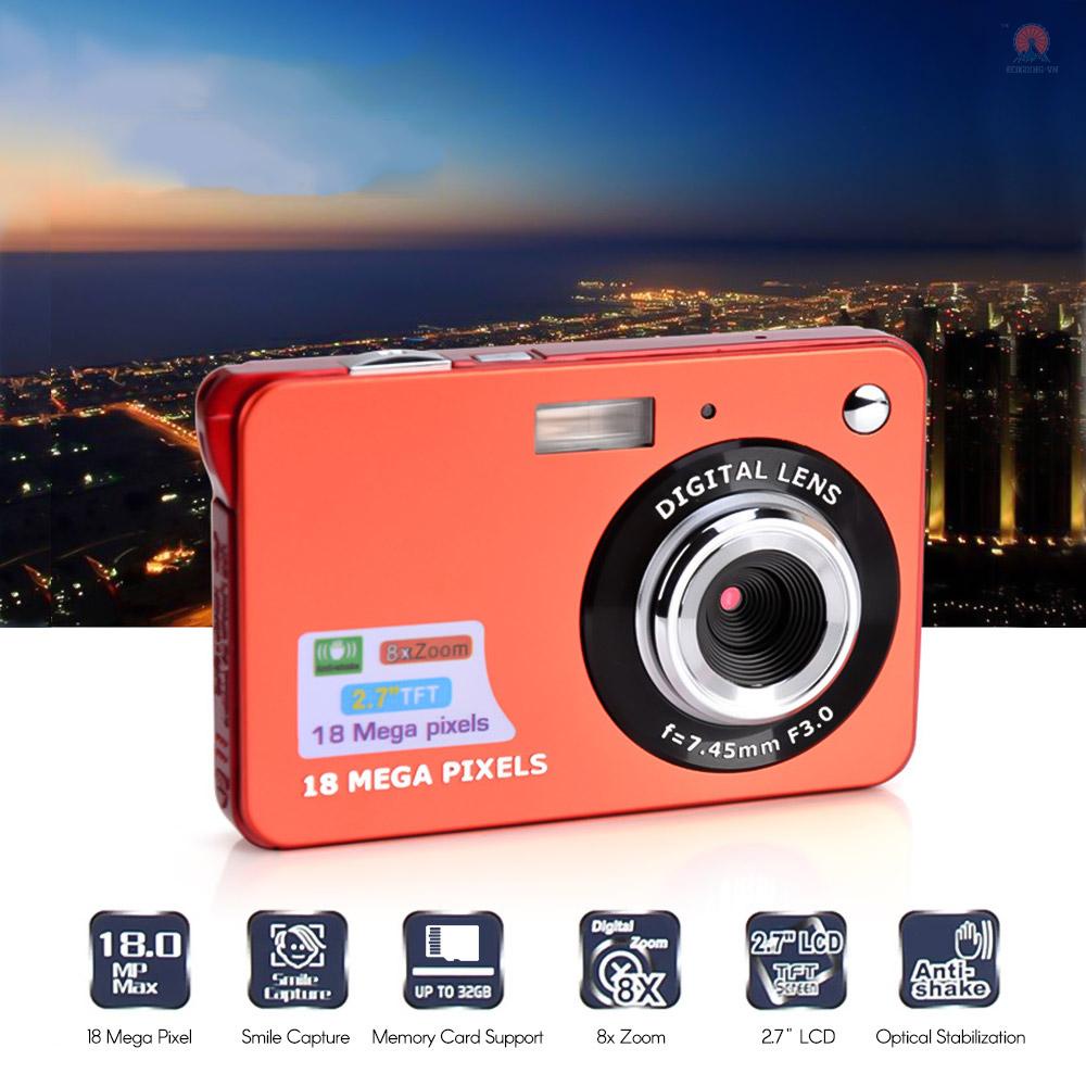 Camera kỹ thuật số mini bỏ túi 18MP 2.7 Inch LCD 8x
 | BigBuy360 - bigbuy360.vn