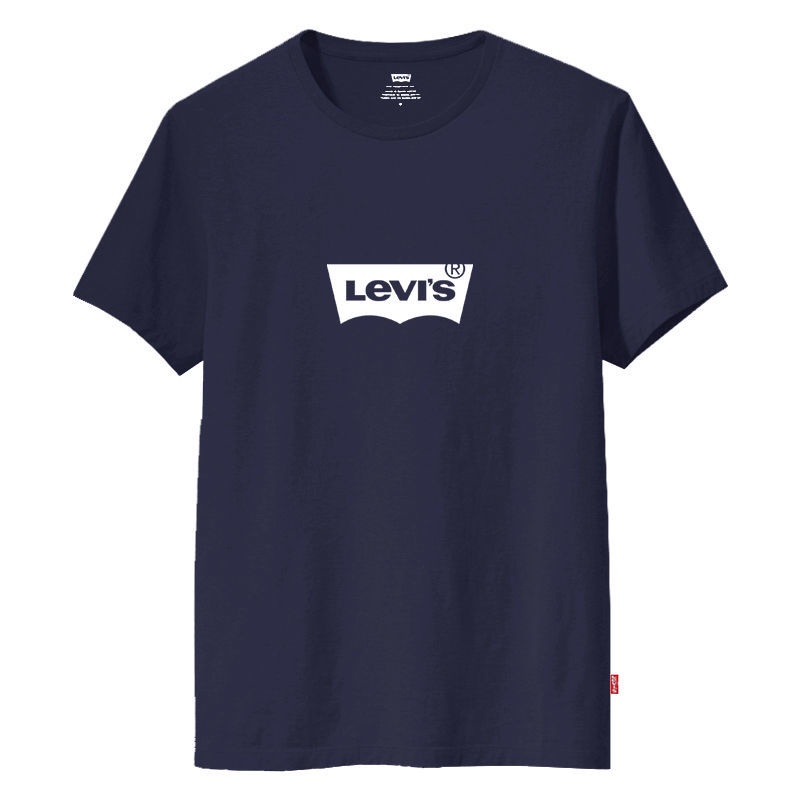 Áo Thun Cotton Ngắn Tay Cổ Tròn In LOGO Levis Cá Tính Cho Nam